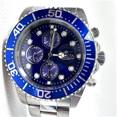 Invicta Men's 1769 Pro Diver Blue Dial Chronograph Watch 43mm!